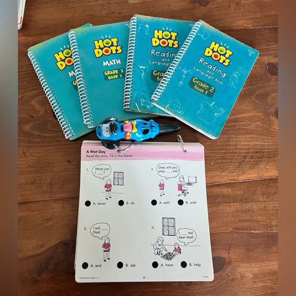 Hot dots 2nd grade Math and reading bundle with pen - Picture 1 of 1